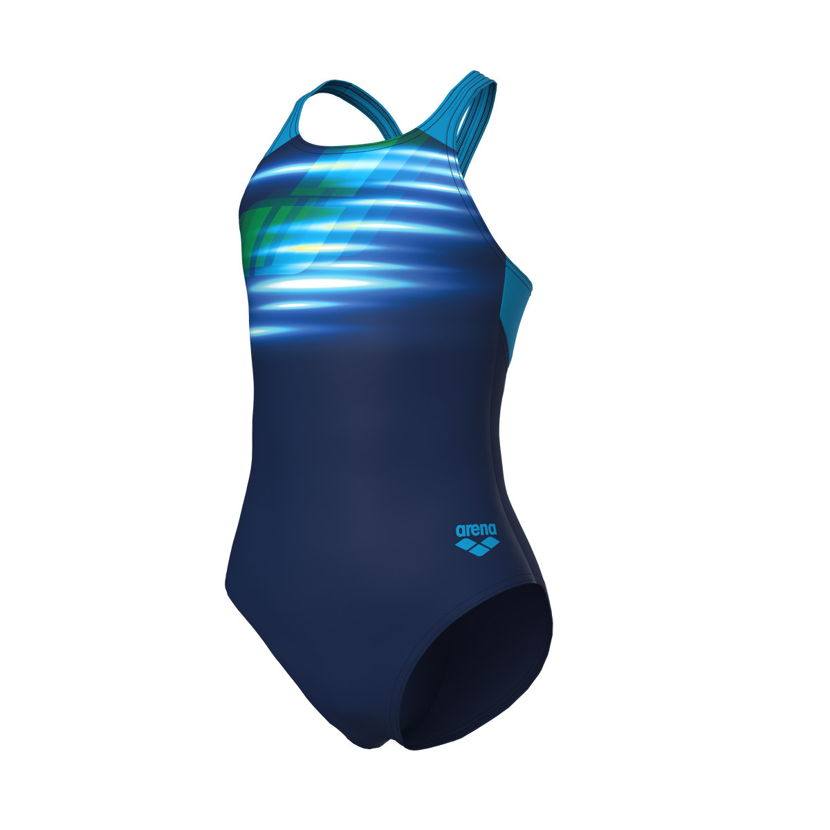 Mädchen Badeanzug Fading V Back, MaxFit Eco
