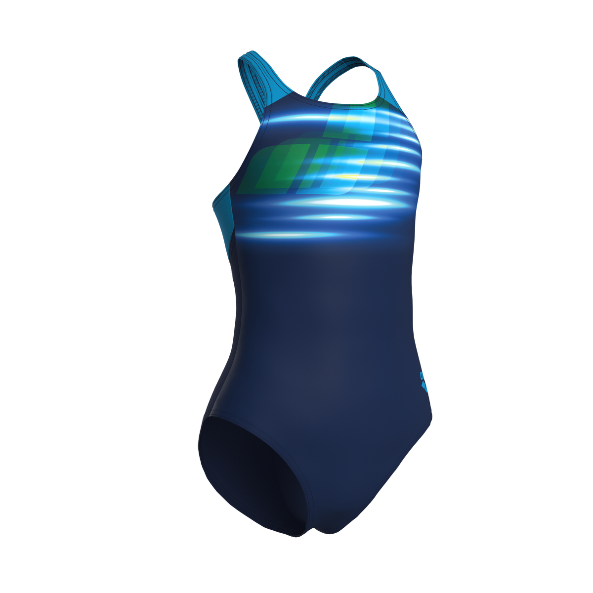 Mädchen Badeanzug Fading V Back, MaxFit Eco
