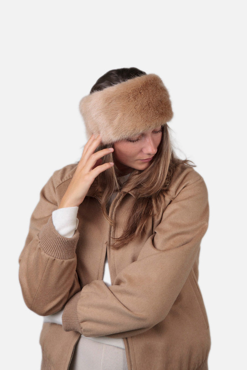 Stirnband Fur Damen Kunstfell mit Fleece
