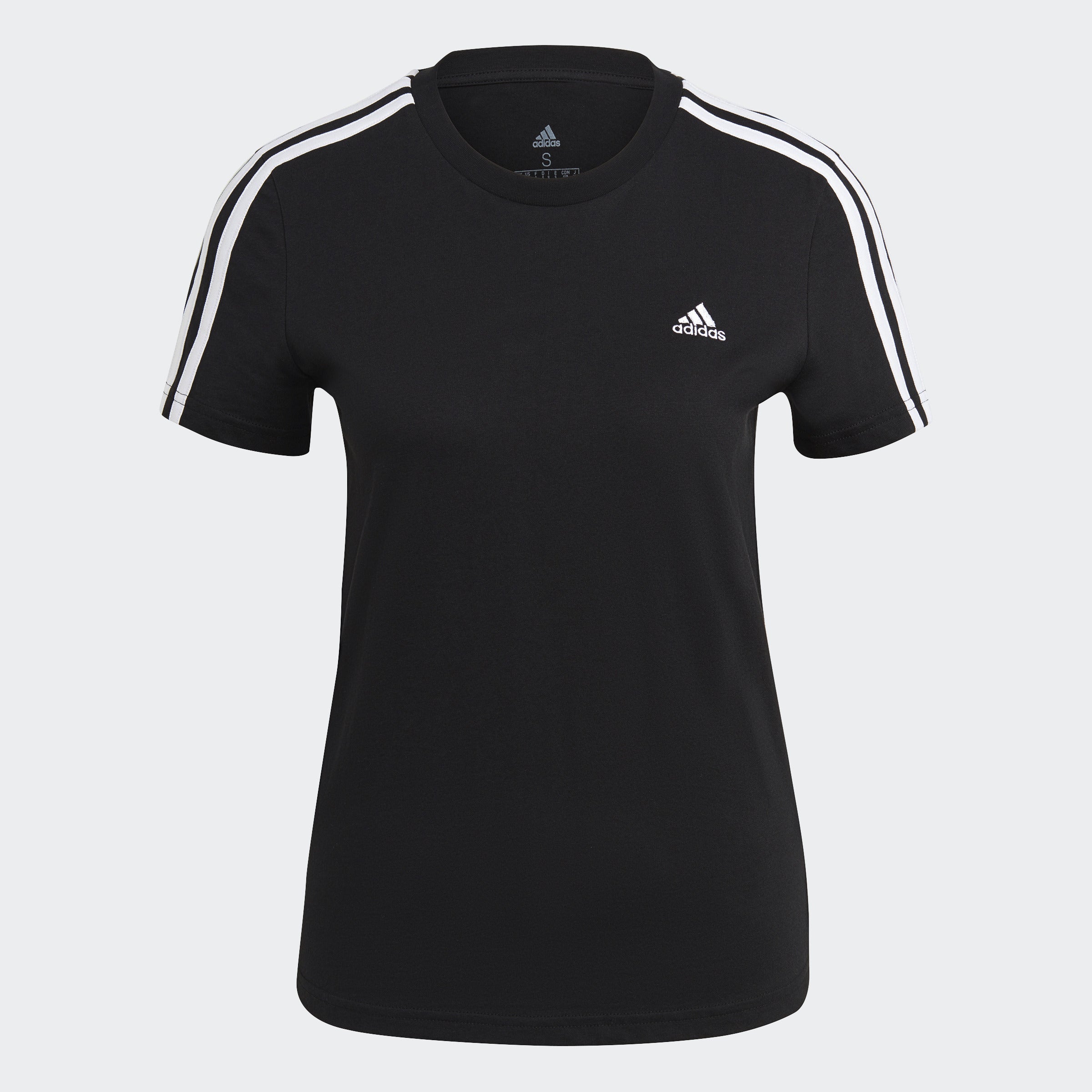 ADIDAS LOUNGEWEAR Essentials Slim 3-Streifen T-Shirt