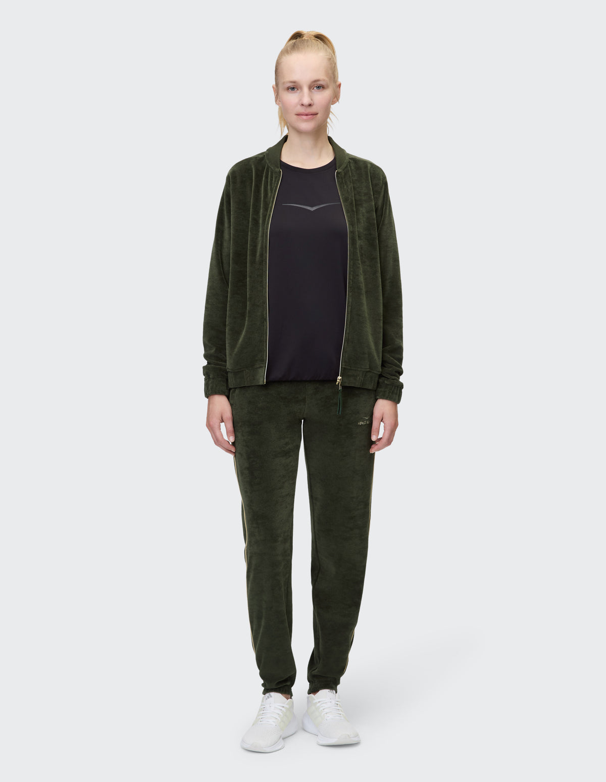 Bessie 4088 01 Damen Sweatjacke mit Stehkragen