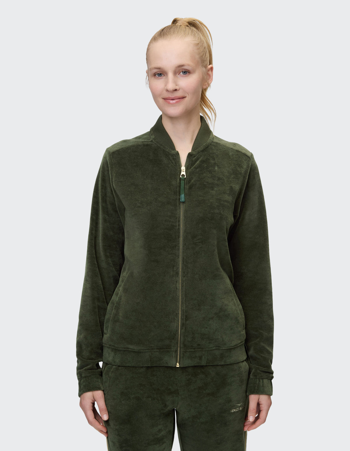 Bessie 4088 01 Damen Sweatjacke mit Stehkragen