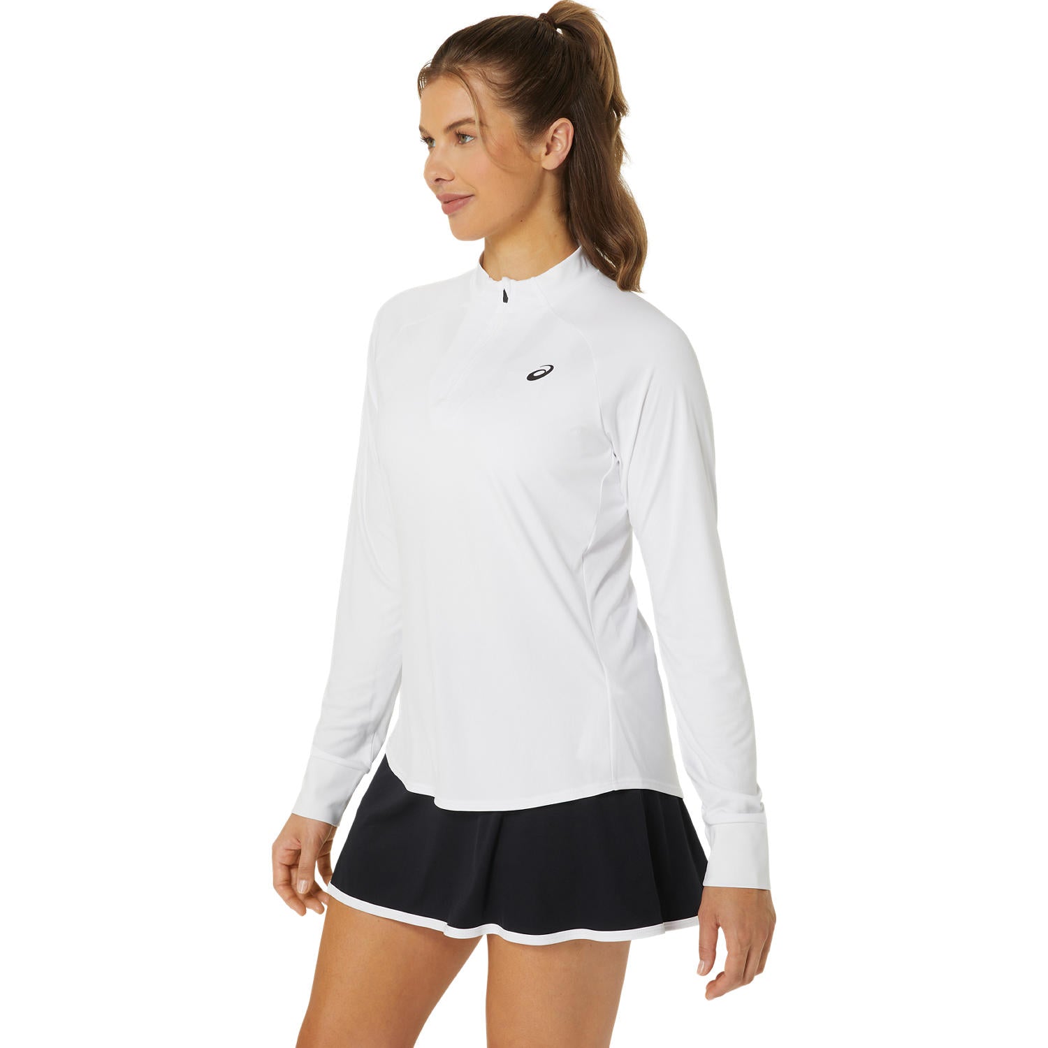 WOMEN COURT LS 1/2 ZIP TOP