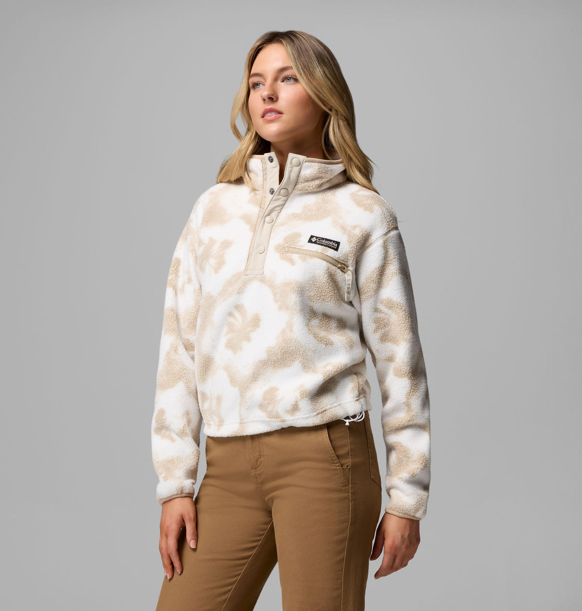 Helvetia II Printed Cropped Half S Fleecejacke