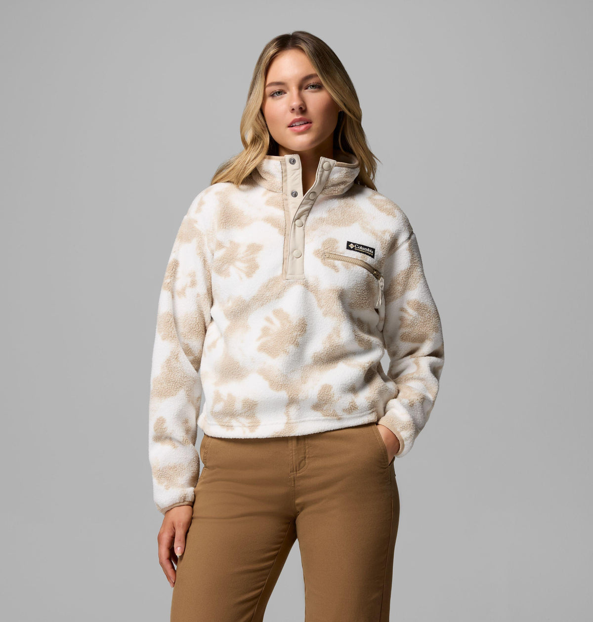 Helvetia II Printed Cropped Half S Fleecejacke