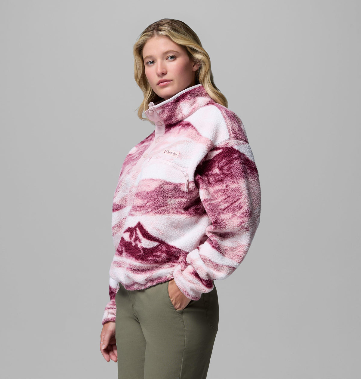 Helvetia II Printed Cropped Half S Fleecejacke