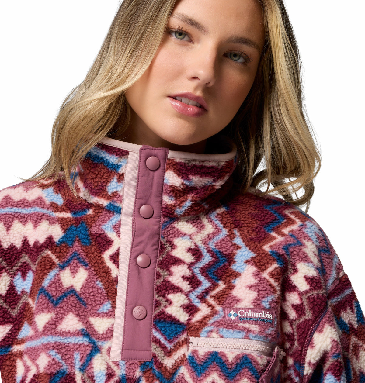 Helvetia II Printed Cropped Half S Fleecejacke