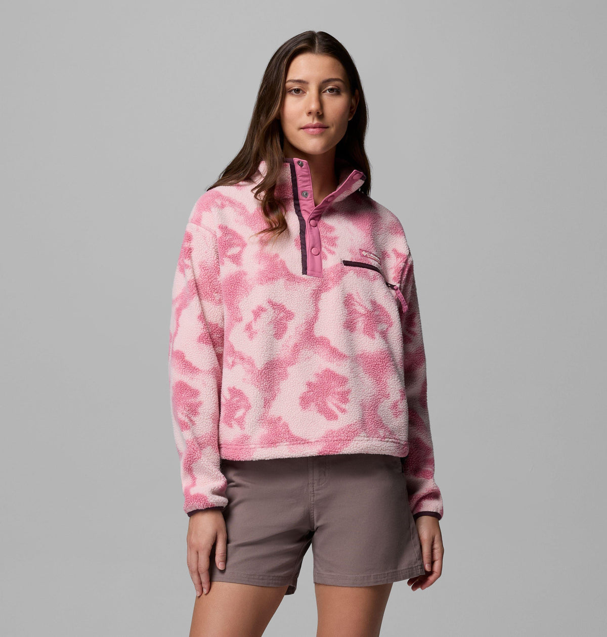 Helvetia II Printed Cropped Half S Fleecejacke
