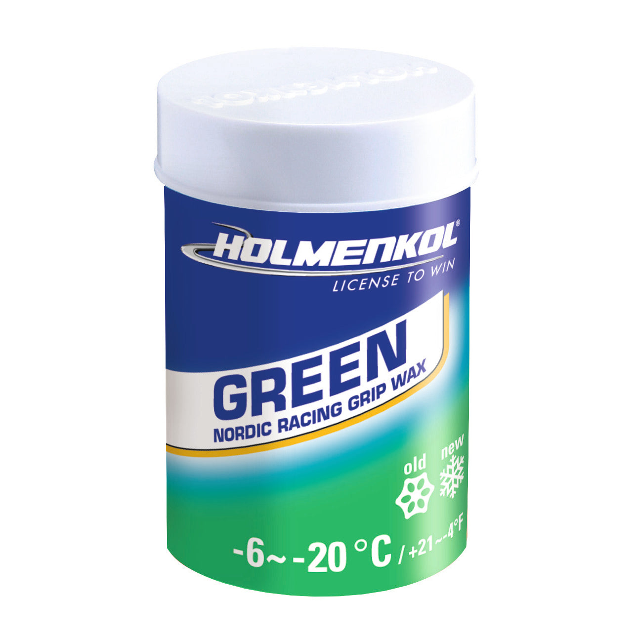 HOLMENKOL Grip Green Gripwachs für Neuschnee -6° bis -20°C