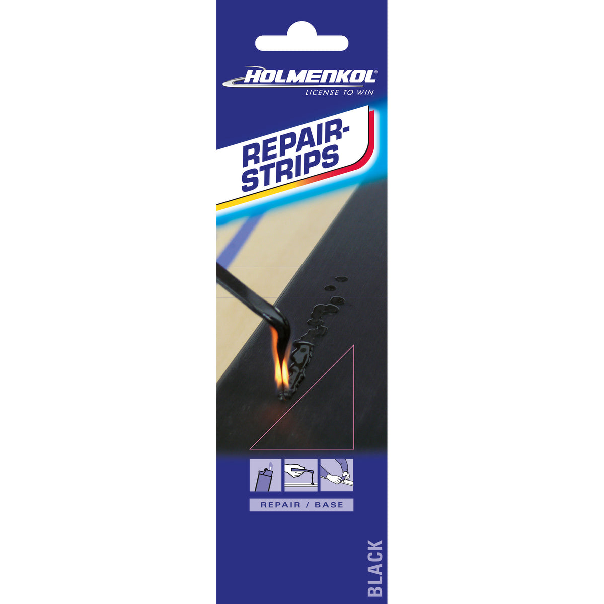 Reparaturstreifen schwarz für Skibeläge