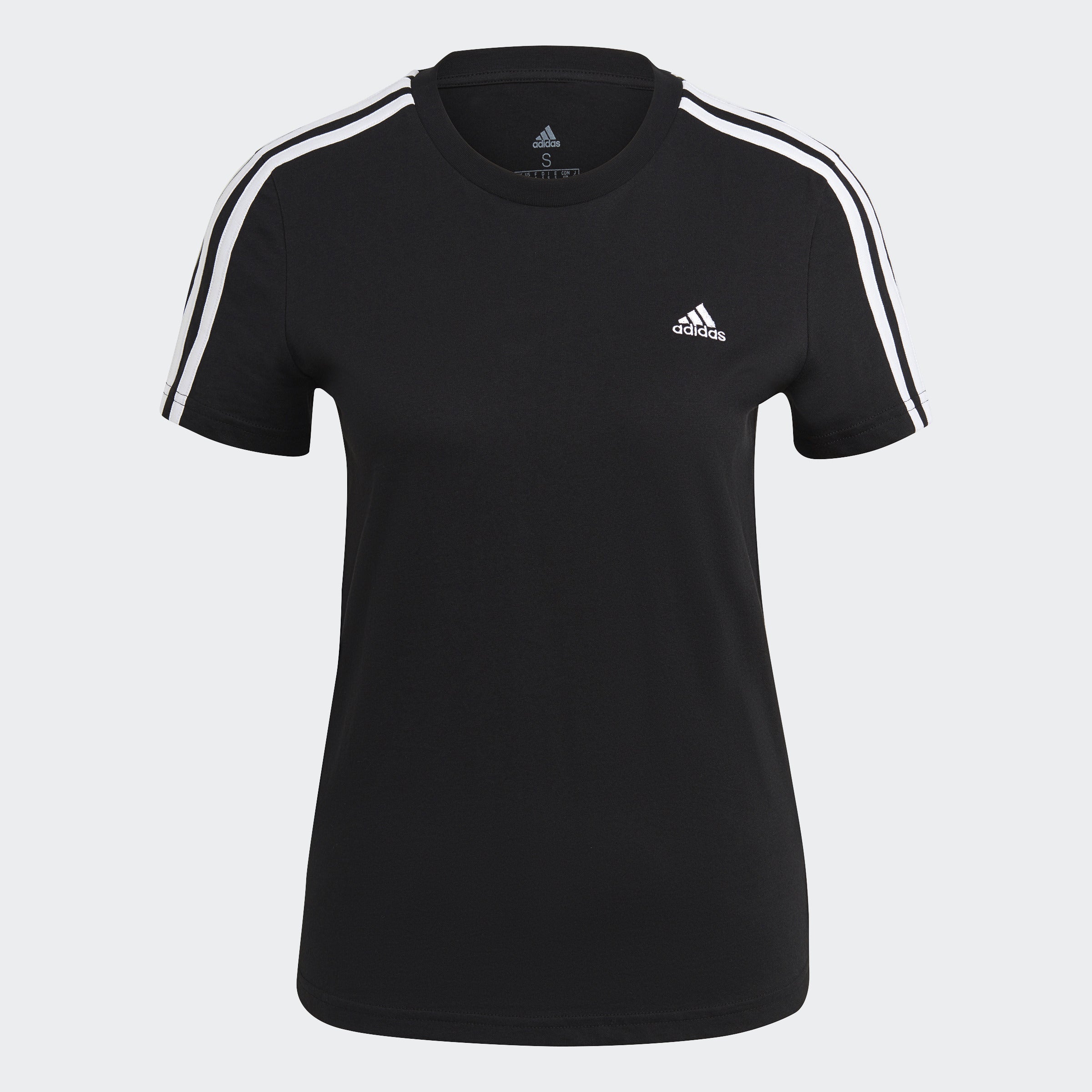 ADIDAS LOUNGEWEAR Essentials Slim 3-Streifen T-Shirt
