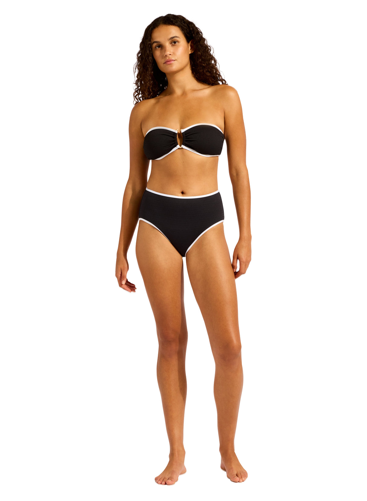 Beach Bound Ring Front Bandeau Bikini Top