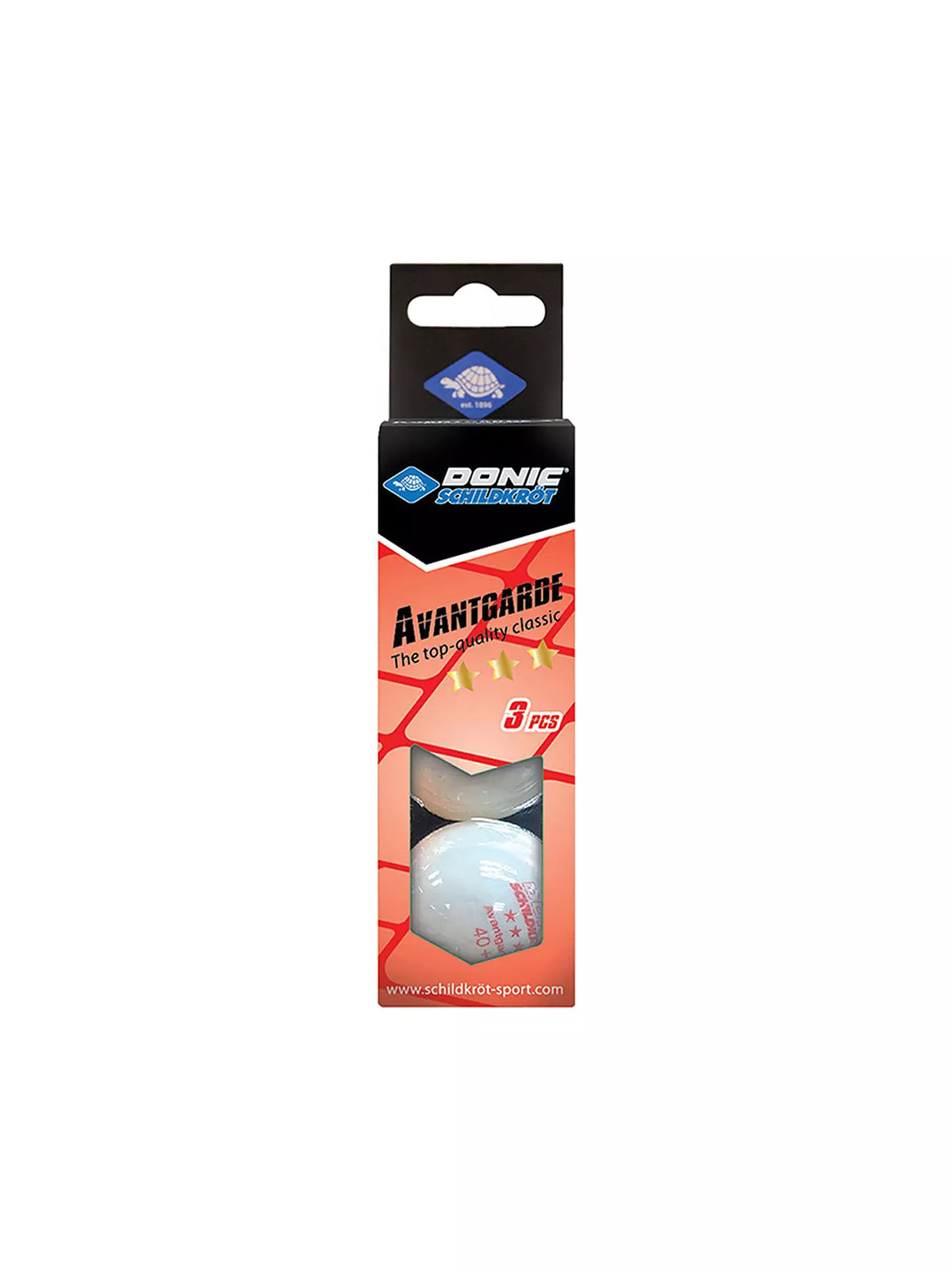 Tischtennisball Avantgarde 3-Stern Weiß 3er Set