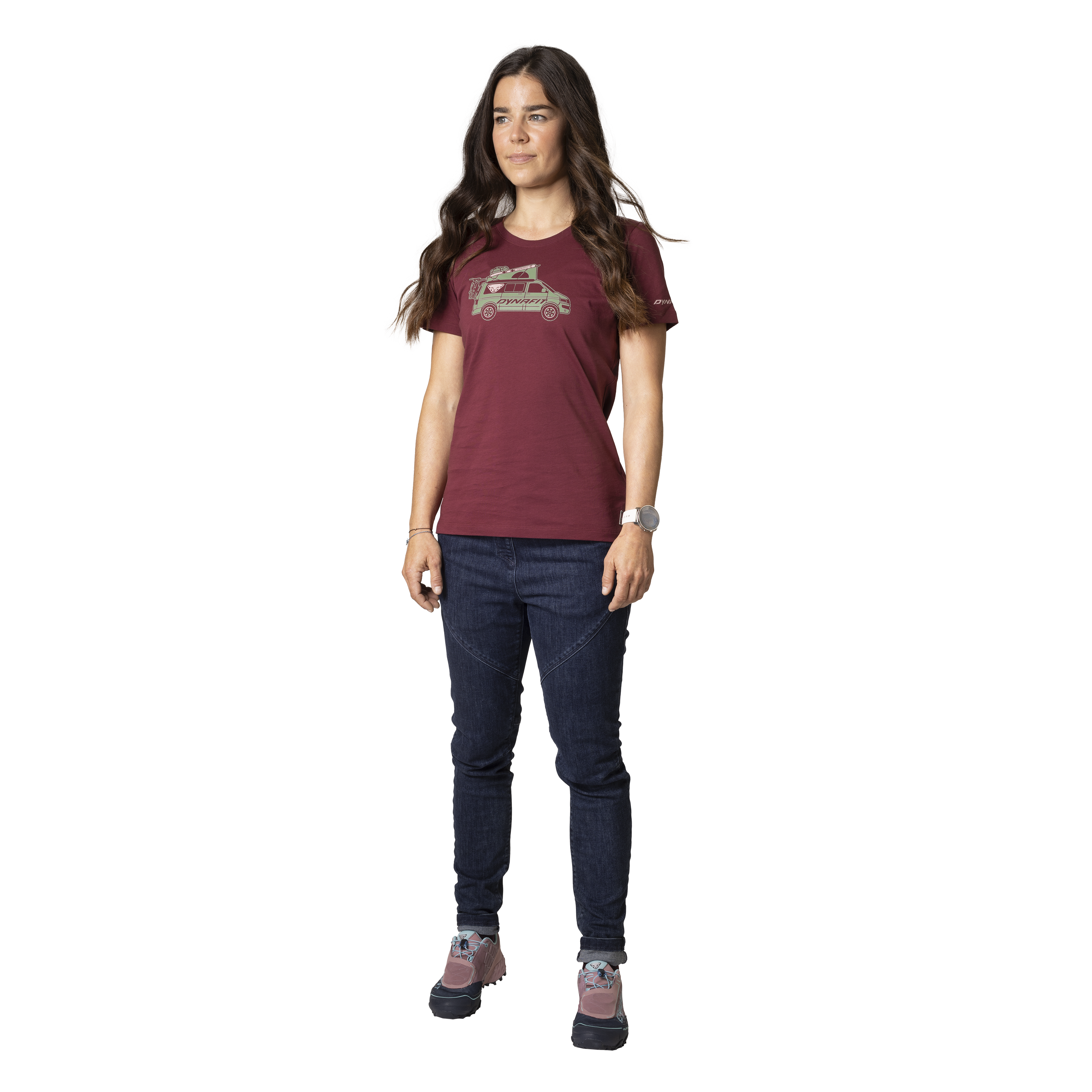 DYNAFIT Graphic Cotton T-Shirt Damen – Bio-Baumwolle