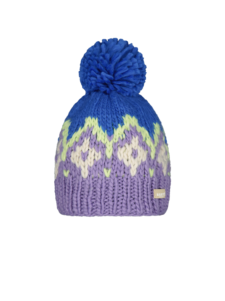 Curley Beanie – Handgestrickter Woll-Beanie mit Pompon