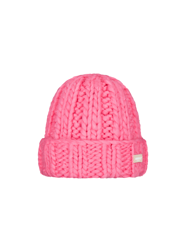 Hermitta Beanie – Große Damen Strickmütze Pink