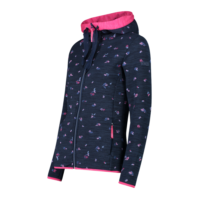 CMP Woman Jacket Fix Hood Stretch-Fleecejacke