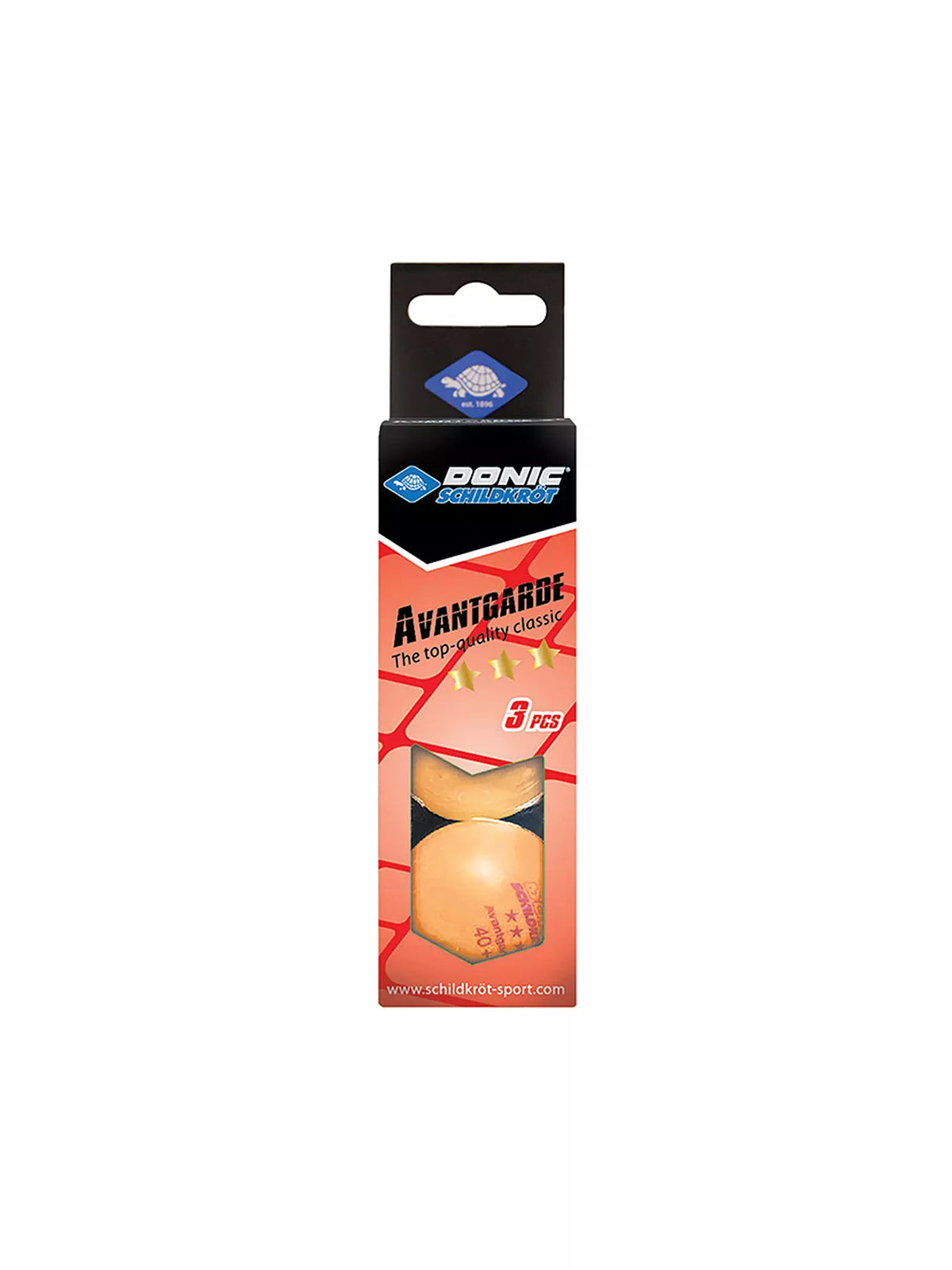 SCHILDKRÖT Tischtennisball Avantgarde 3-Stern Orange