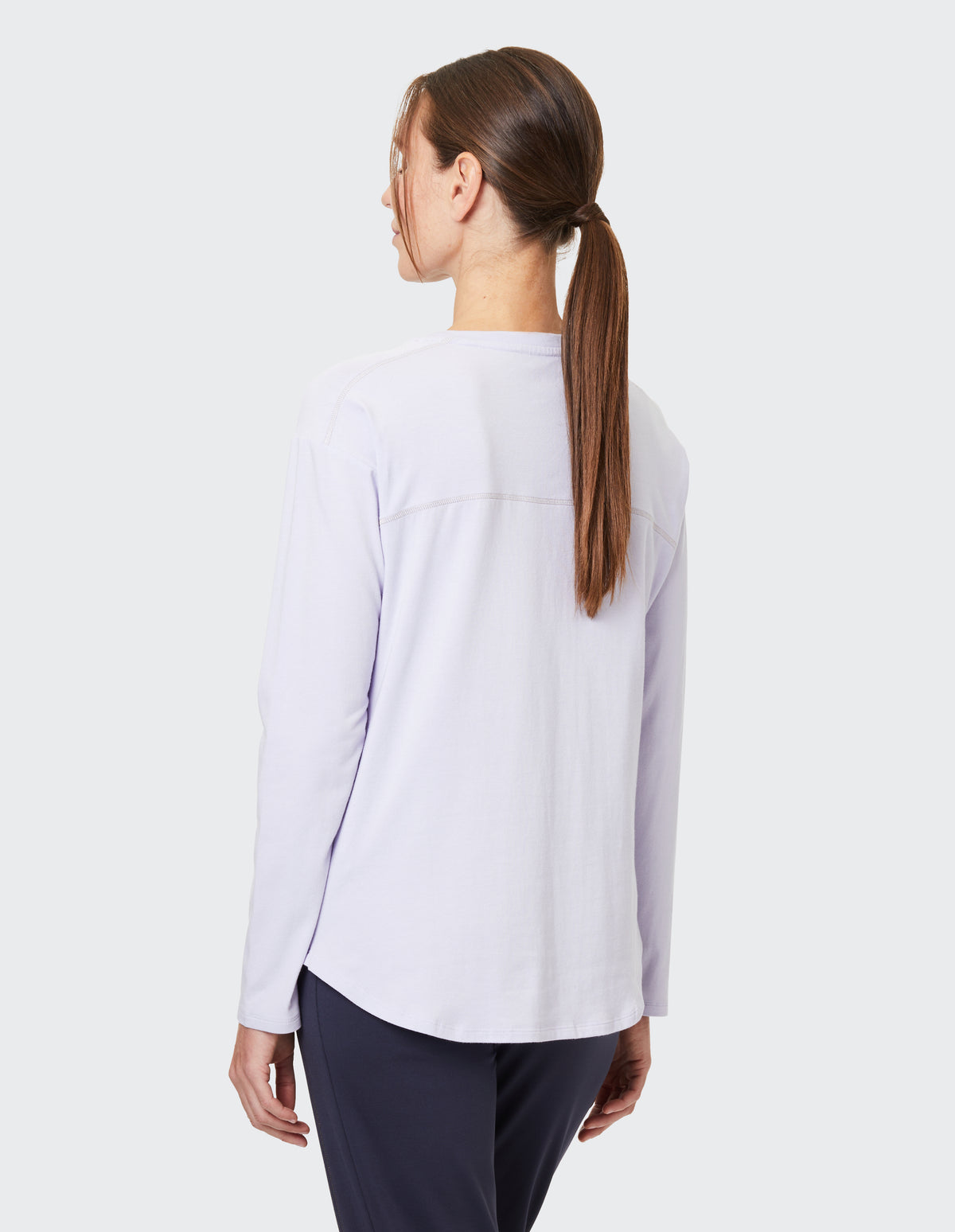 ODILIA Langarm-Sportshirt Damen mit Orchideen-Motiv