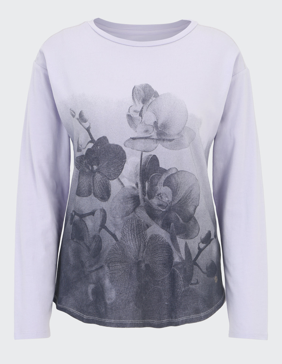 ODILIA Langarm-Sportshirt Damen mit Orchideen-Motiv