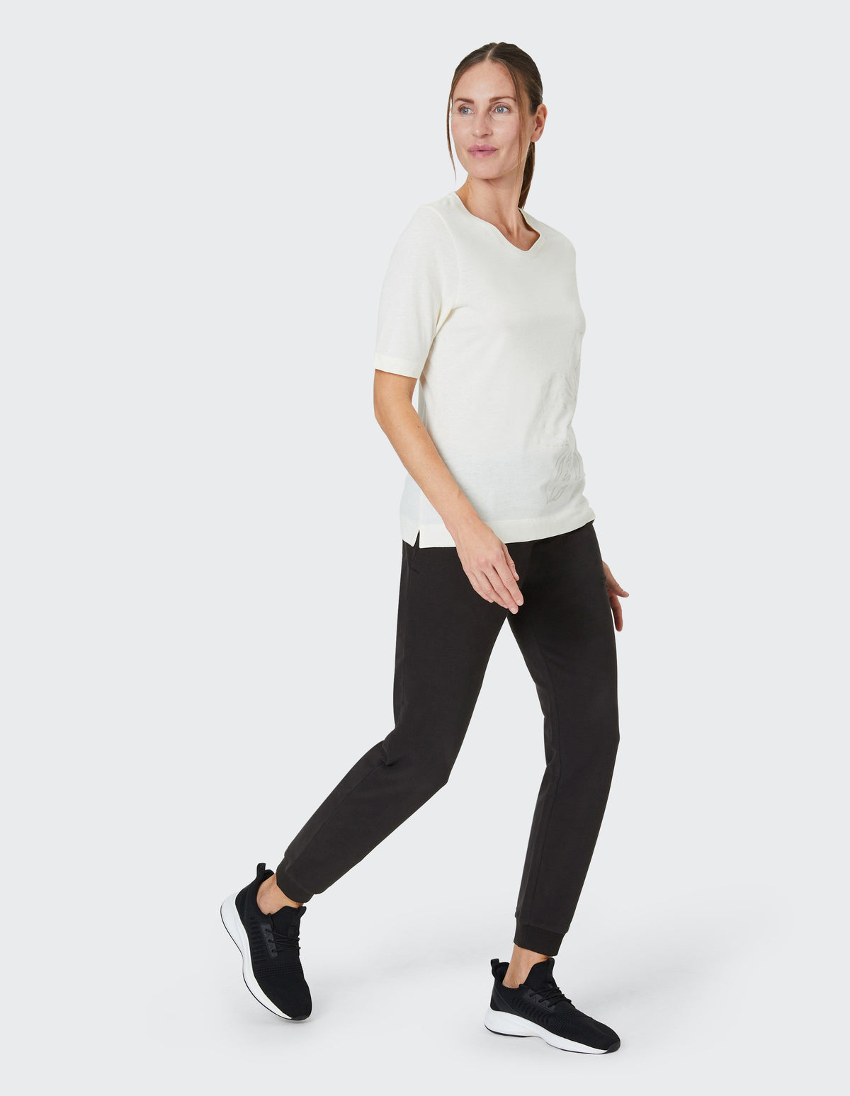 ALAIA Damen Trainingshose lang mit schmalem Bein