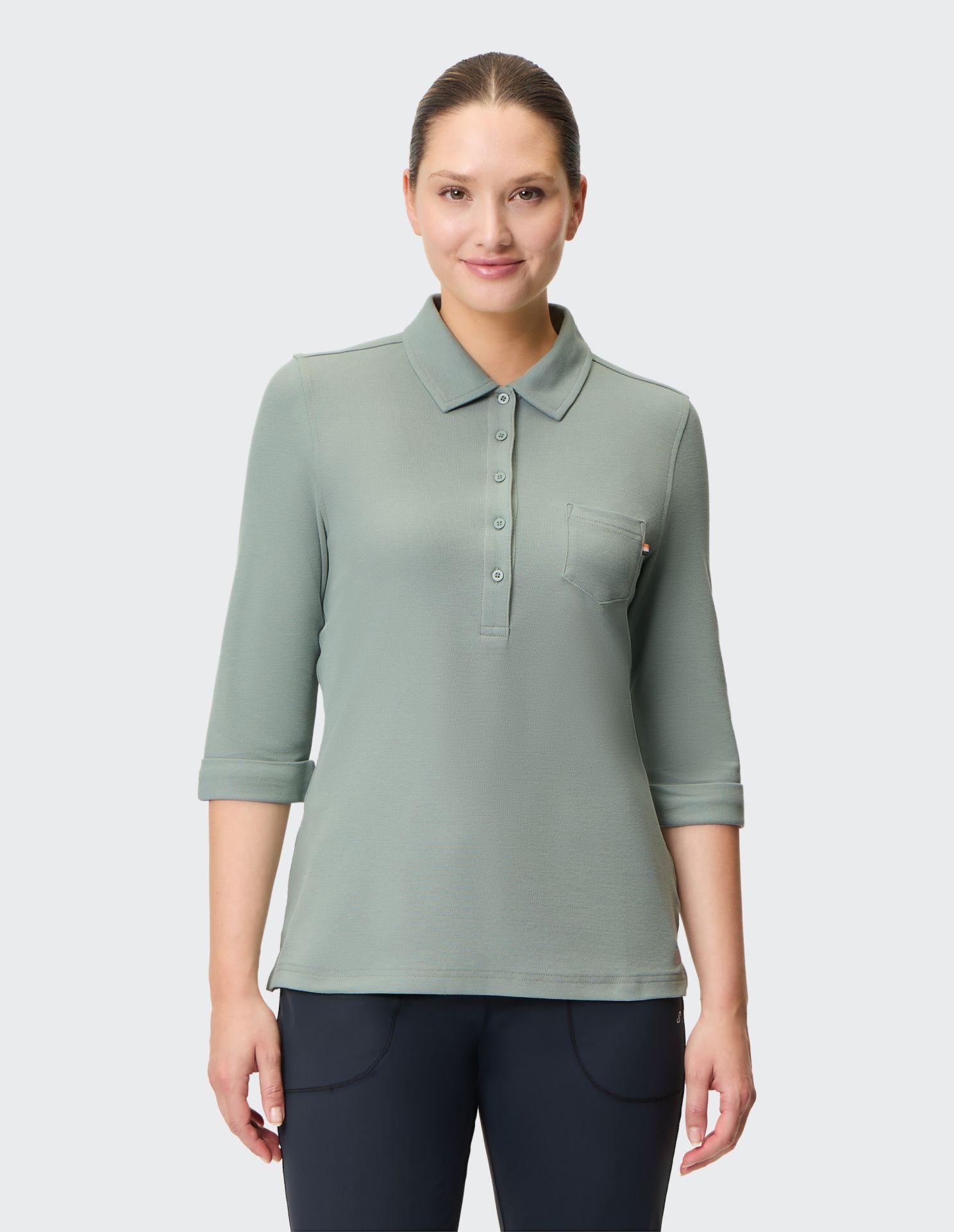 JOY Poloshirt Damen mit 3/4-Arm & Baumwoll-Mix