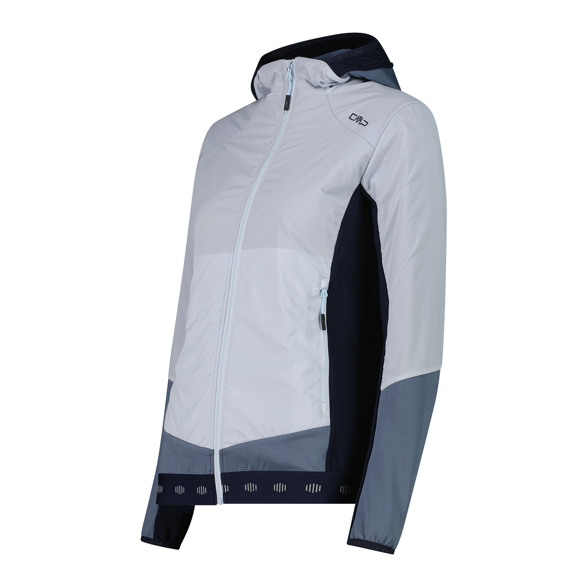 WOMAN JACKET HYBRID FIX HOOD