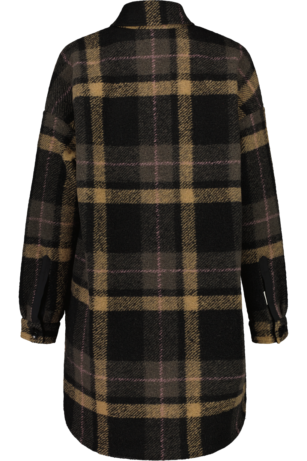 HalapM. Lange Oversized Hemdjacke Karo