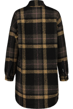 HalapM. Lange Oversized Hemdjacke Karo