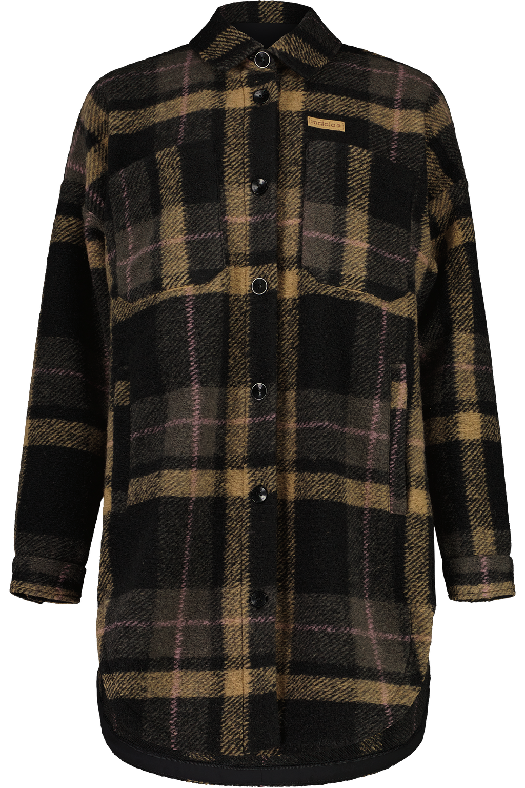 HalapM. Lange Oversized Hemdjacke Karo