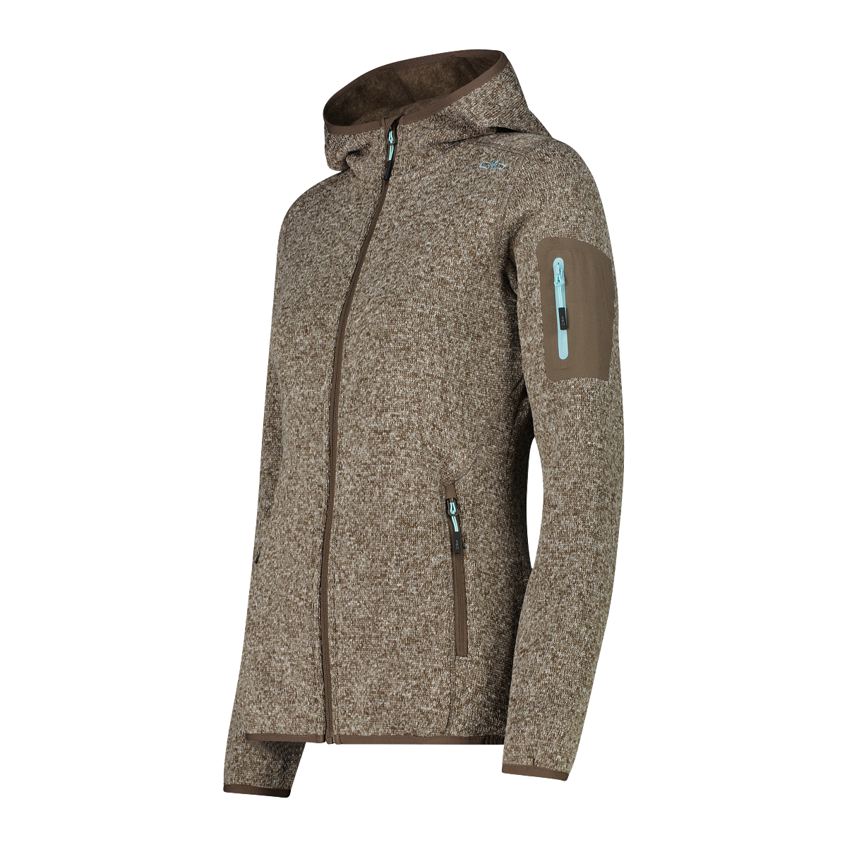 Woman Jacket Fix Hood Fleecejacke Damen