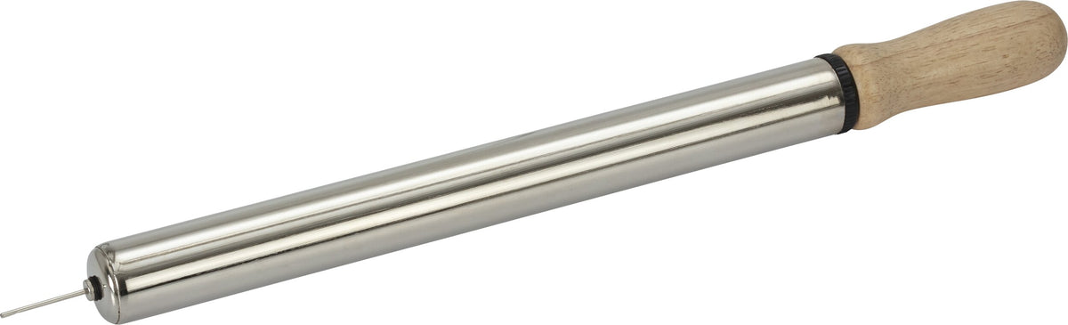 Ballpumpe Chrome Pump vernickelt mit Holzgriff
