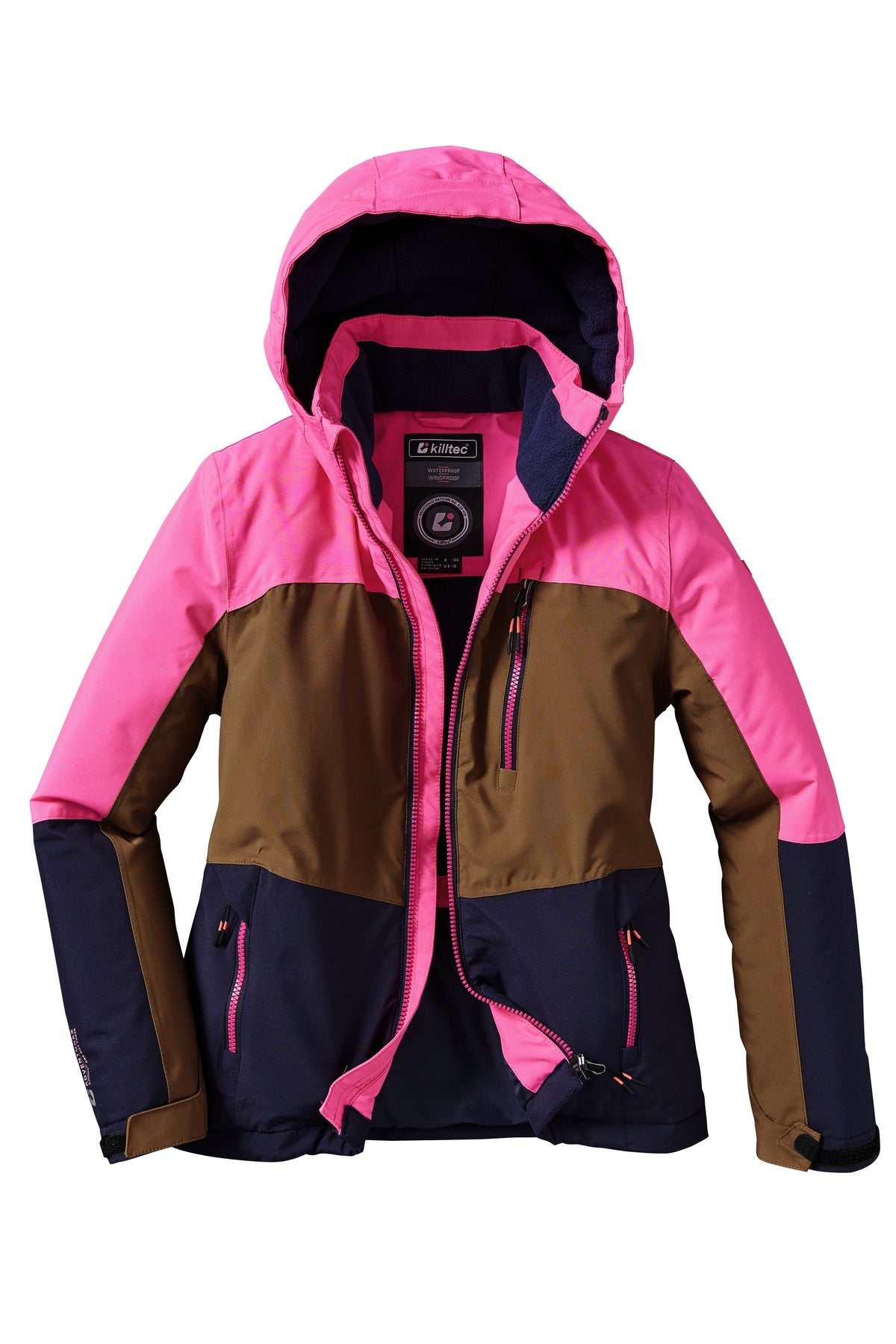 Mädchen Funktionsjacke wasserdicht mit Kapuze