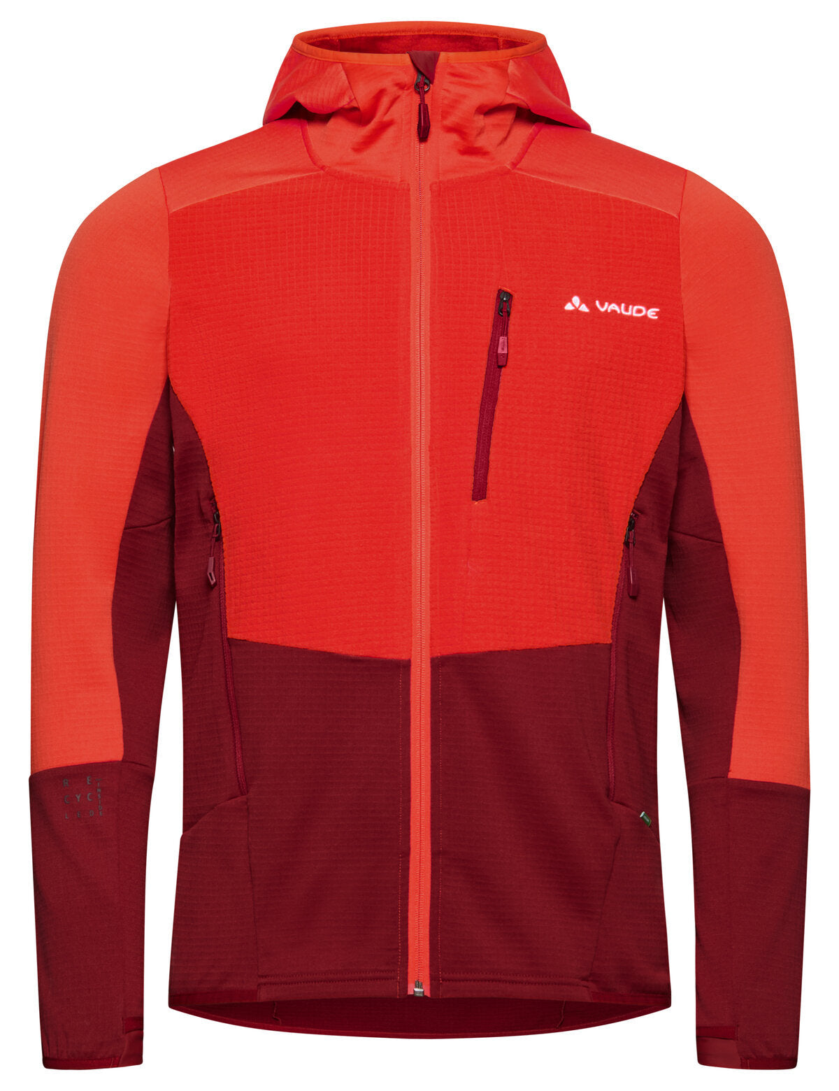 Me Monviso Hooded Grid Fleece Jacke Herren