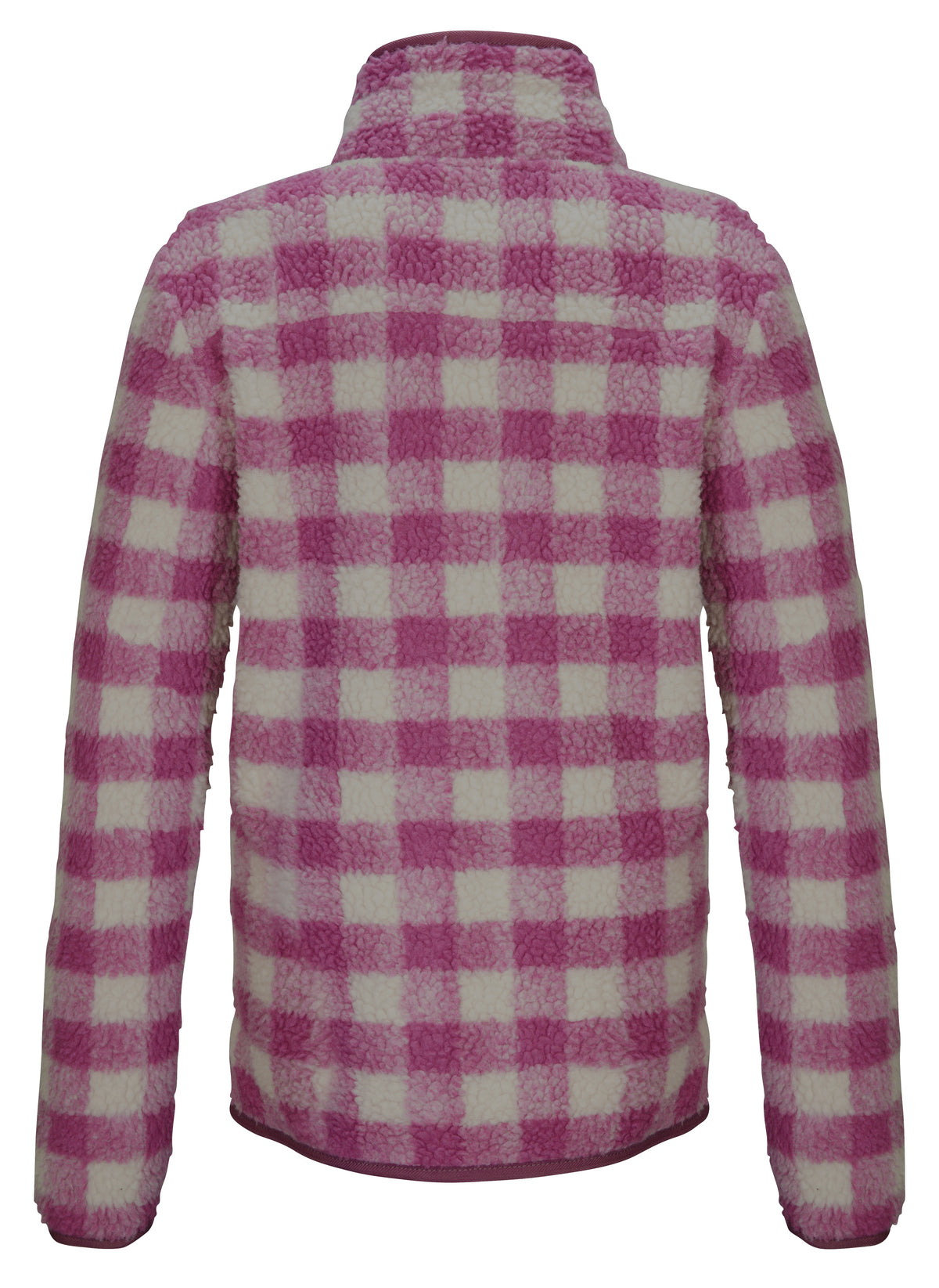 Mädchen Sherpa Fleecejacke mit Karomuster