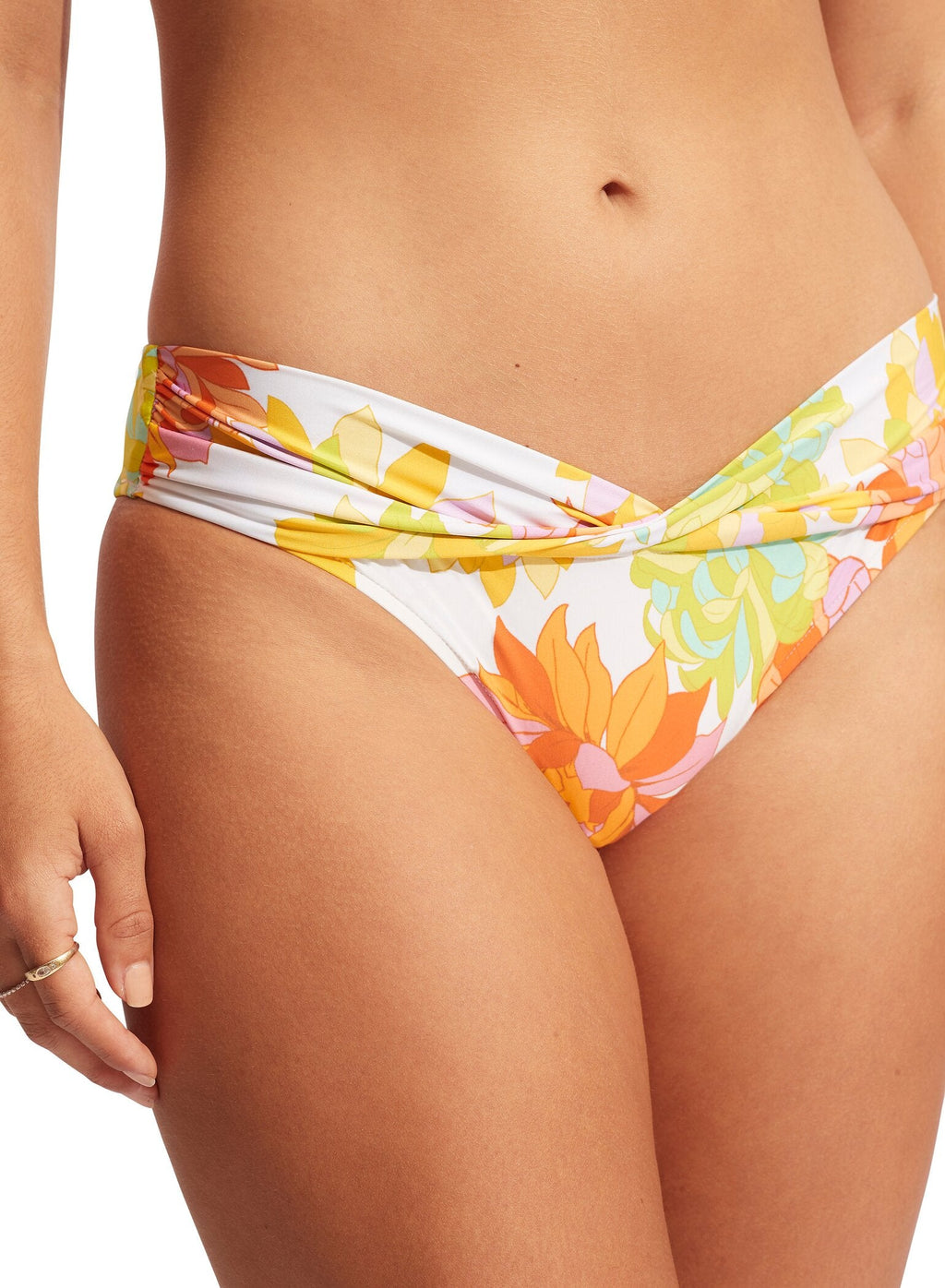 Damen Bikinihose Palm Springs Twist Band Schwarz