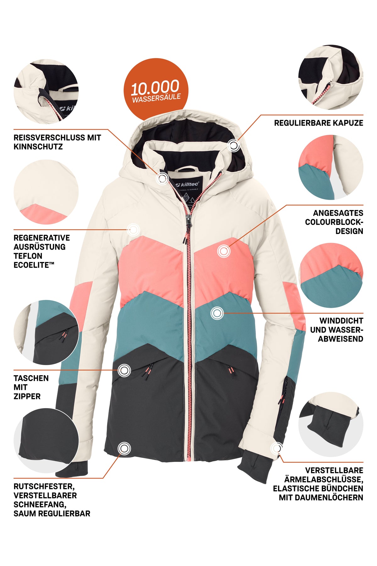 KSW 195 GRLS SKI JCKT Kinder Skijacke