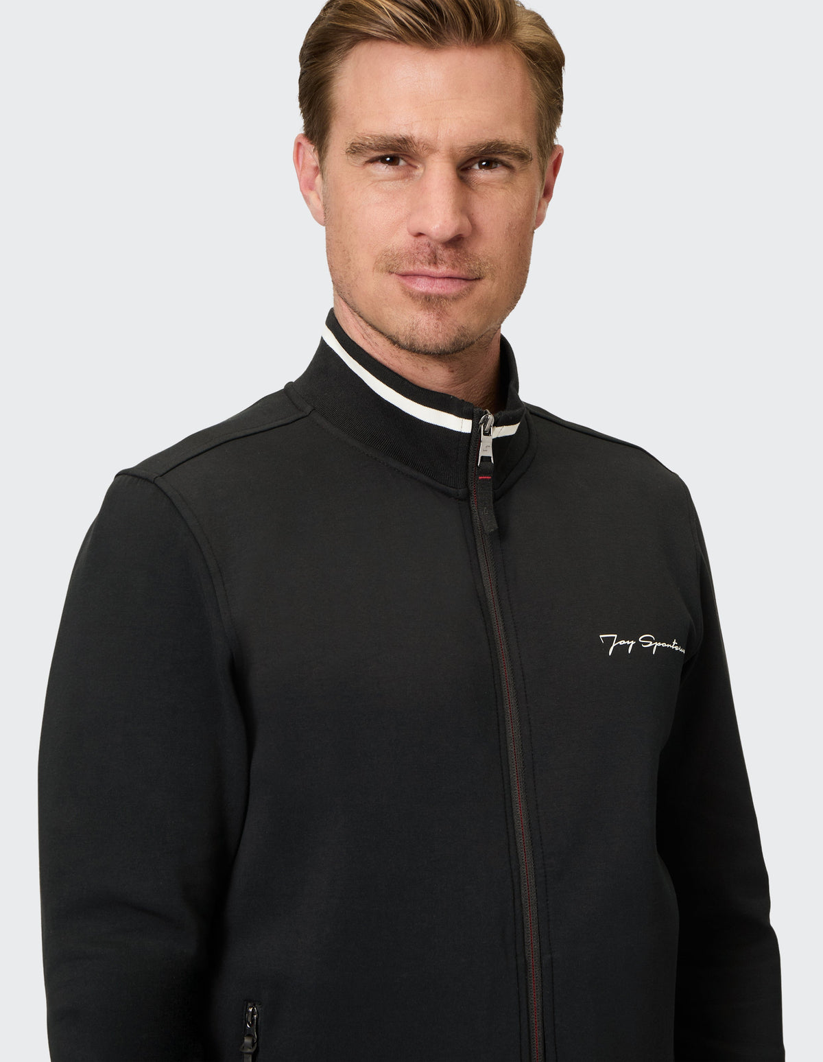 G-Style Sweatjacke mit sportlichem Stehkragen