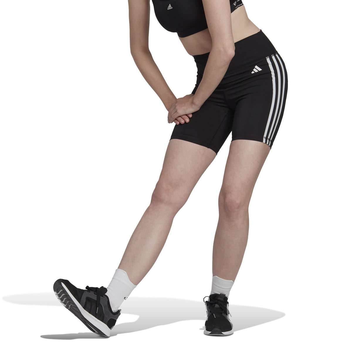 Training Essentials 3-Streifen High-Waisted Tight