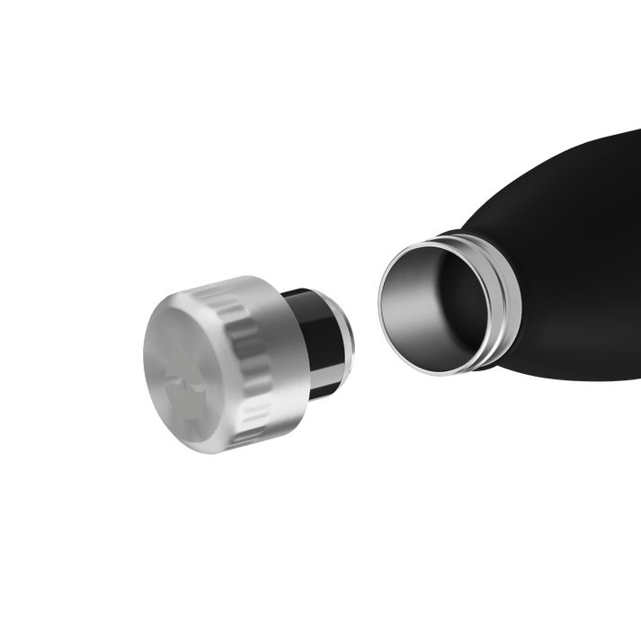 Trinkflasche Edelstahl 500ml Black
