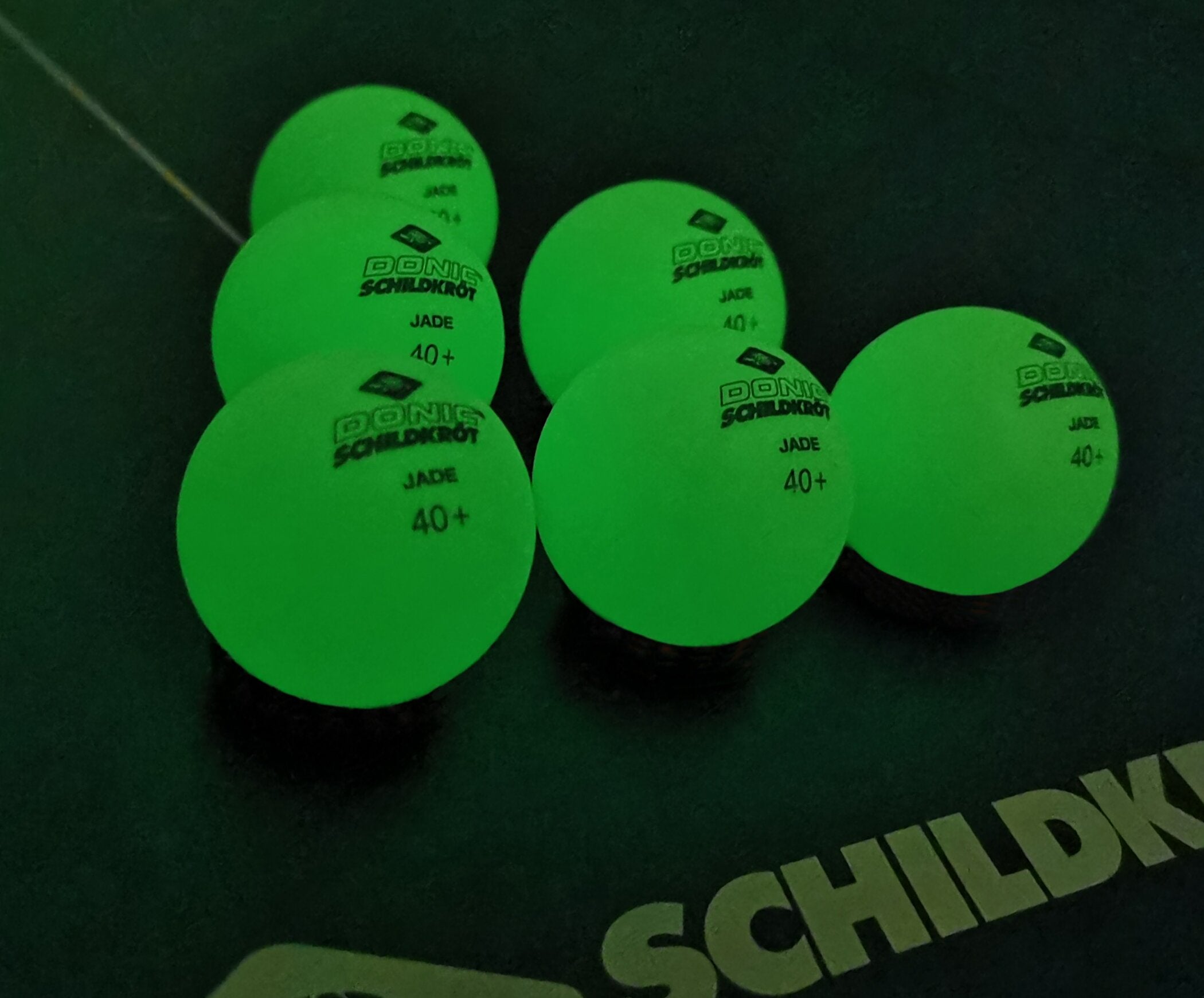 DONIC SCHILDKRÖT TT-Ball Glow in the Dark Poly 40+ (6er)