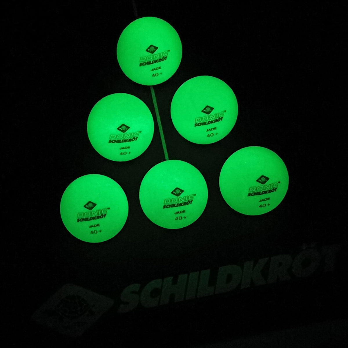 SCHILDKRÖT TT-Ball Glow in the Dark Poly 40+ (6er)