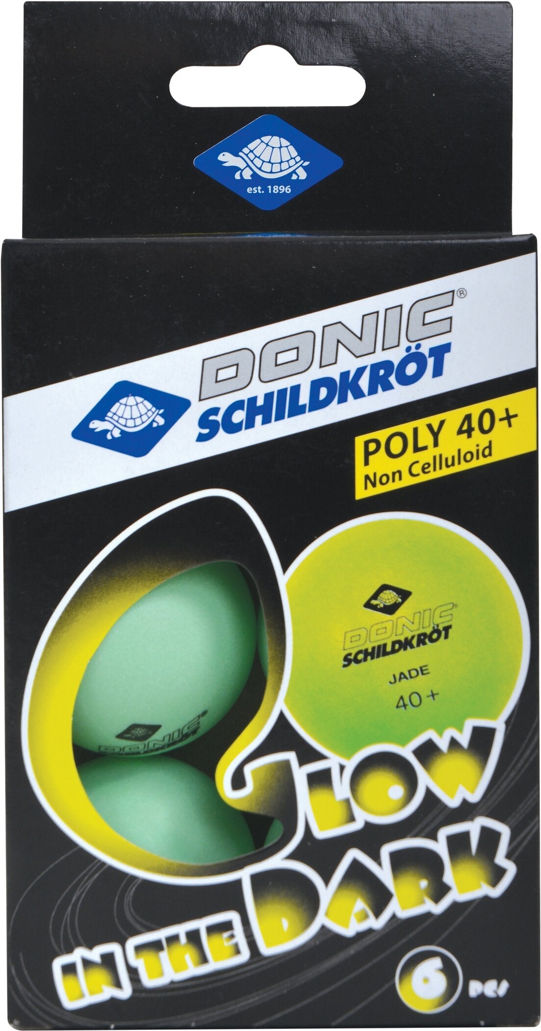 SCHILDKRÖT TT-Ball Glow in the Dark Poly 40+ (6er)
