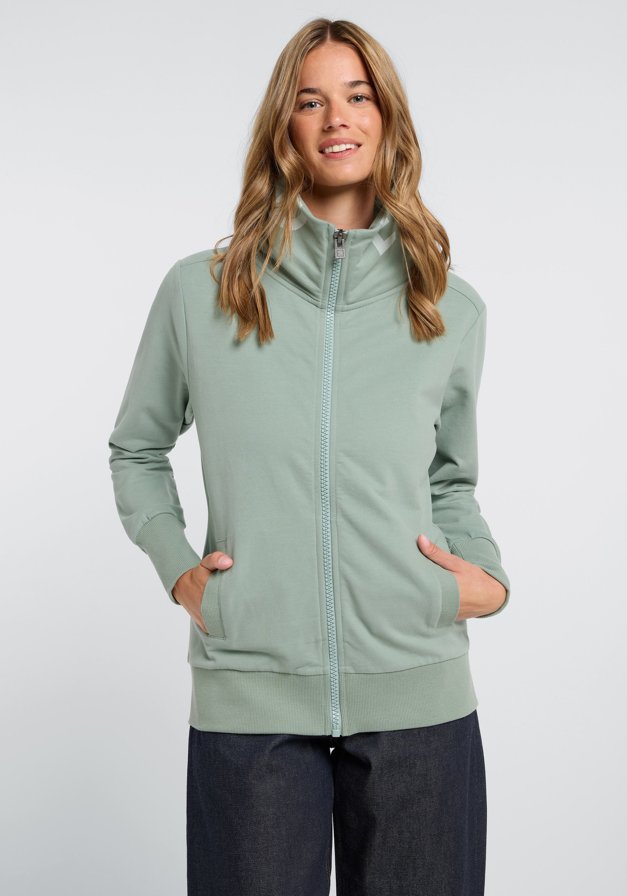 ELBSAND Alvis Sweatjacke mit stylischem Kragen