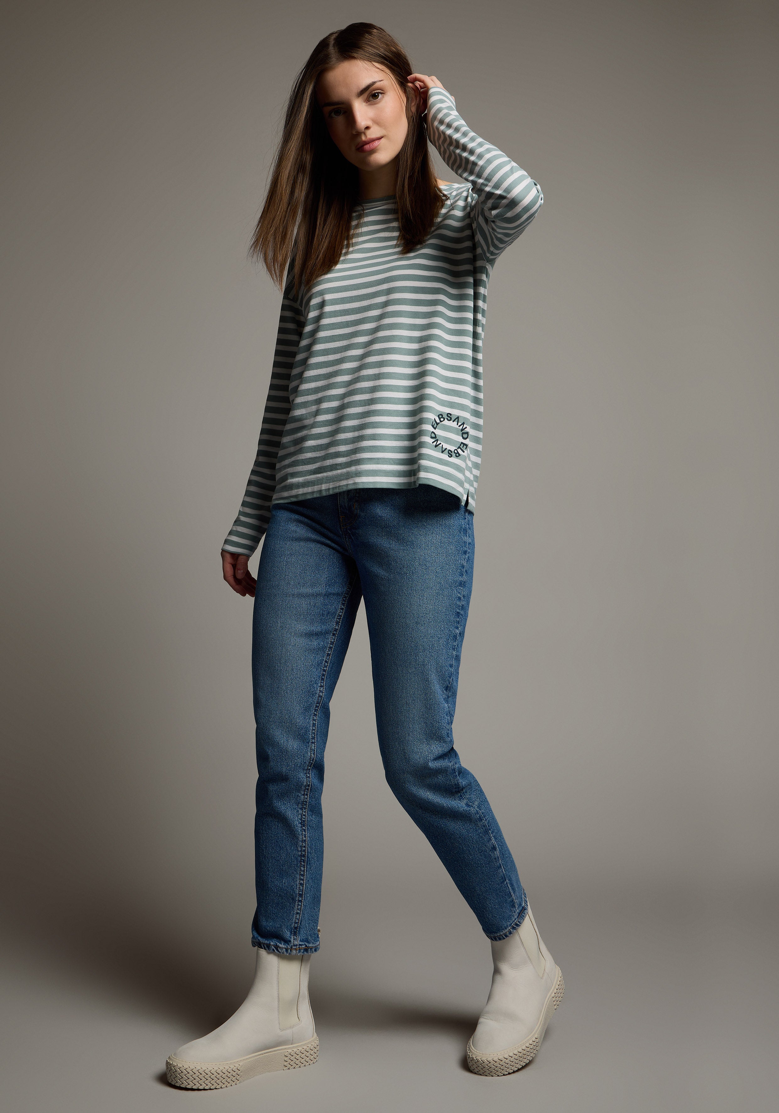 ELBSAND Tooske Gestreiftes Longsleeve 50% Baumwolle