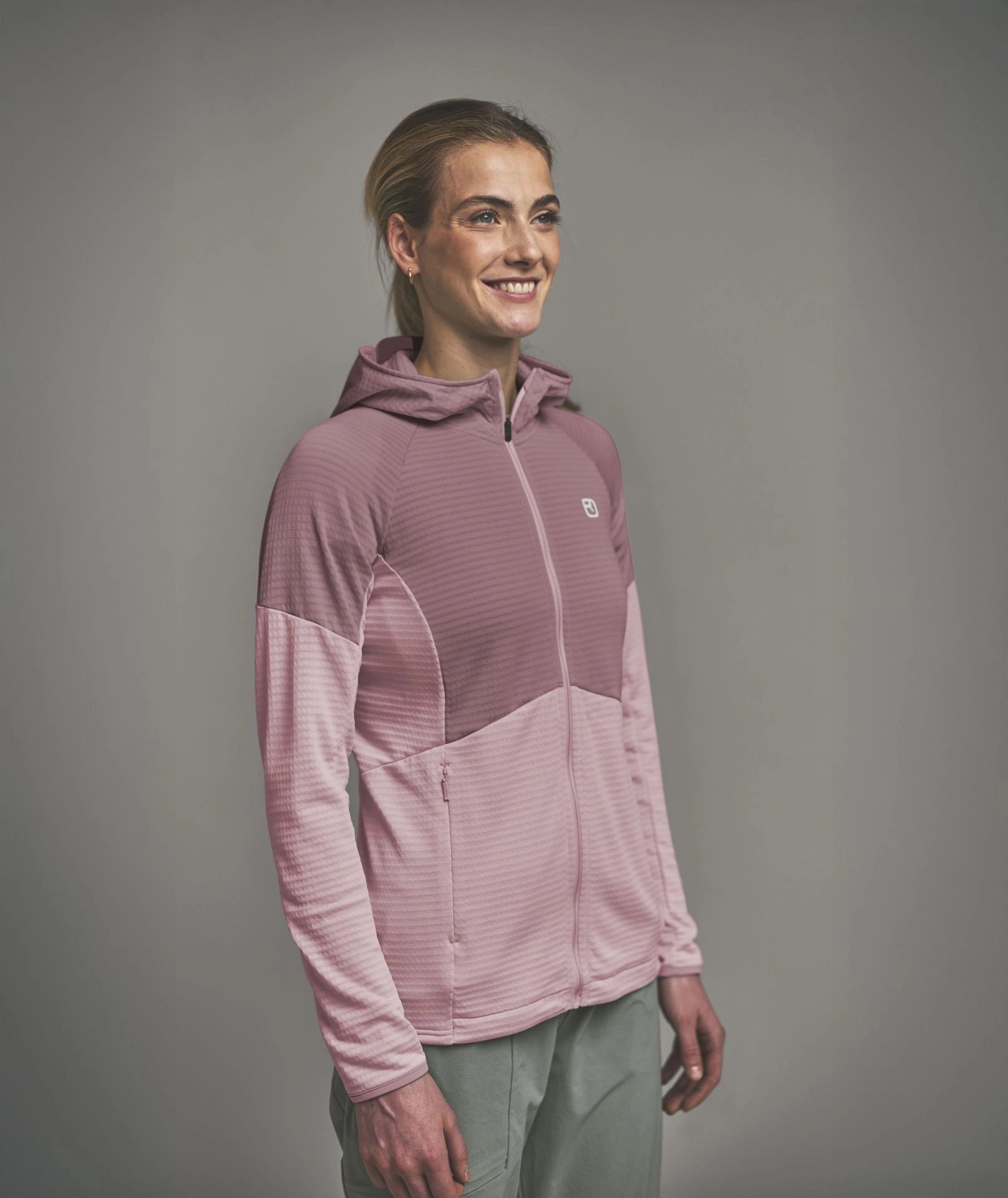 FLEECE LIGHT GRID HOODY W