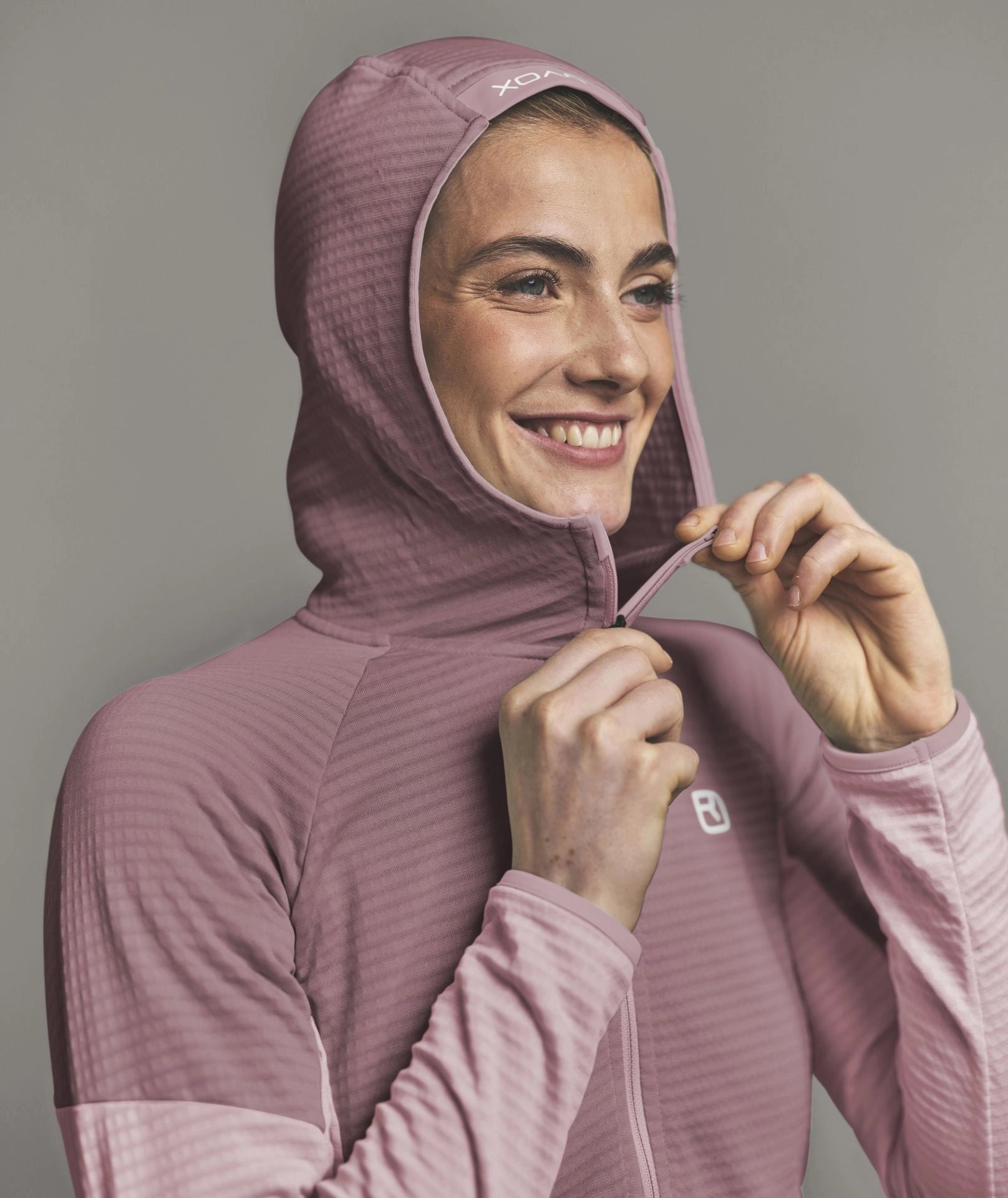 FLEECE LIGHT GRID HOODY W