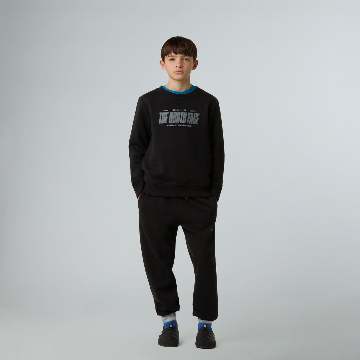 B Reflective Logo Relaxed Crew Pullover