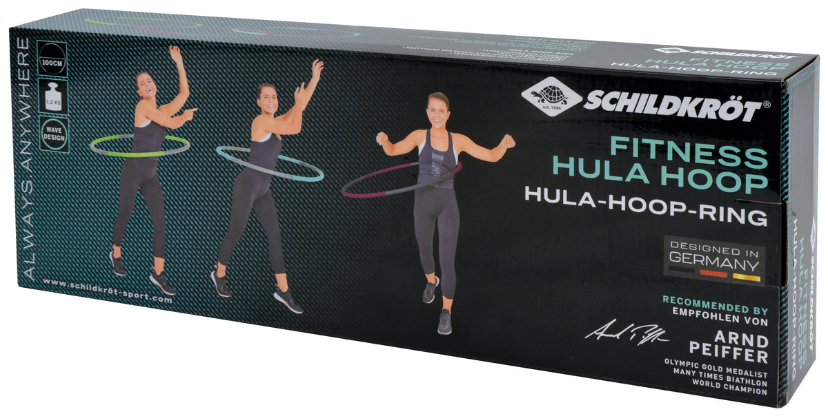 SCHILDKRÖT FITNESS Gymnastikkleingerät FITNESS-HOOP mit Massagewellen, grey-skyblue, Ø 100cm