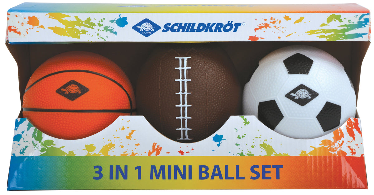 3 in 1 MINI BALLS SET, 1 Soccer-, 1 Basket-, 1 Football